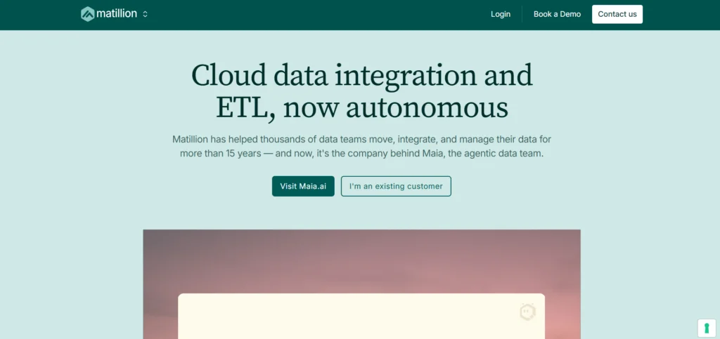 Matillion homepage