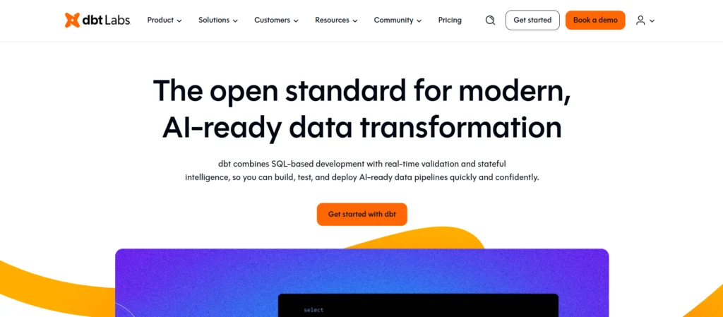 dbt homepage