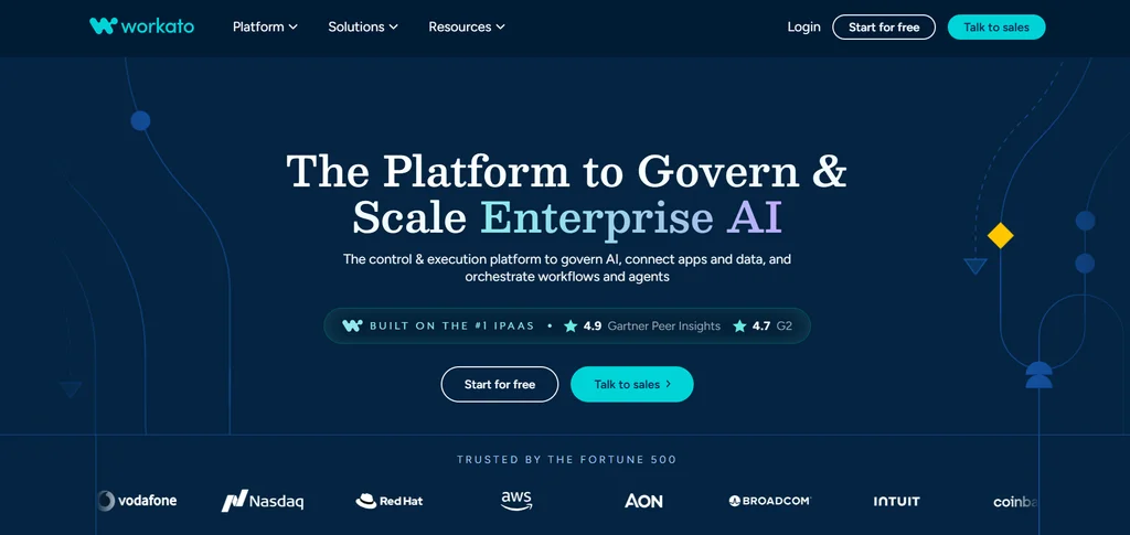 Workato main page