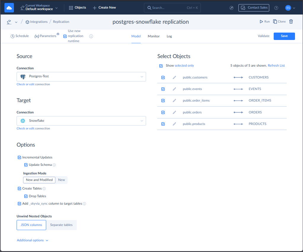 PostgreSQL to Snowflake Replication