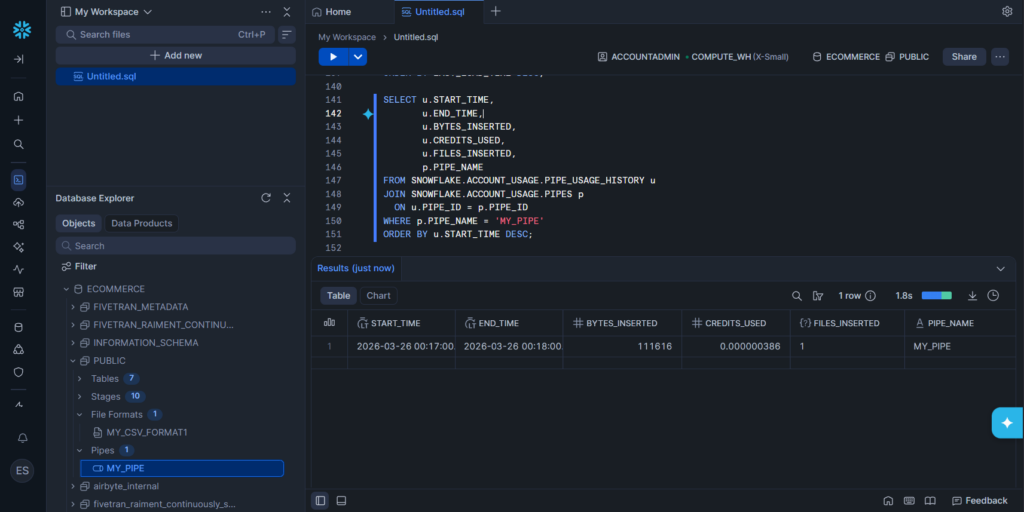 Snowflake’s Database Explorer