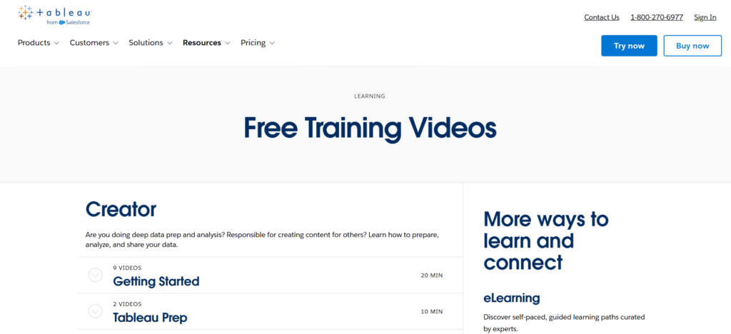 Tableau free training videos