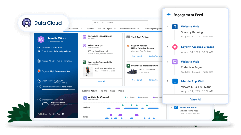 Screenshot of Salesforce Data Cloud interface Salesforce Data Cloud's Bring Your Own Lake (BYOL) Data Sharing