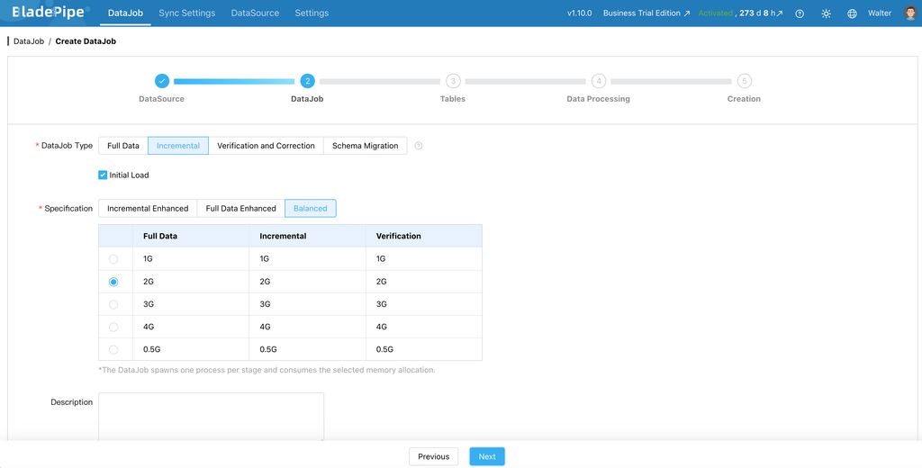 BladePipe Create DataJob