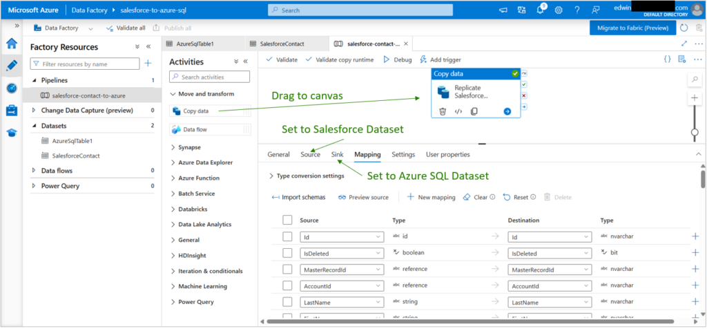 Creating the ADF Pipeline