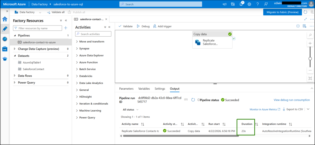 Creating the ADF Pipeline