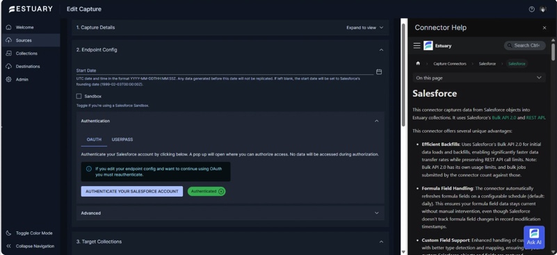 PostgreSQL Capture Endpoint Config and CDC setup in Estuary Flow)