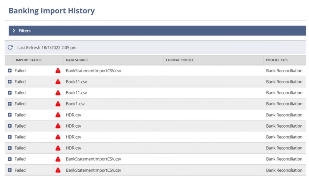 NetSuite CSV Import Error.