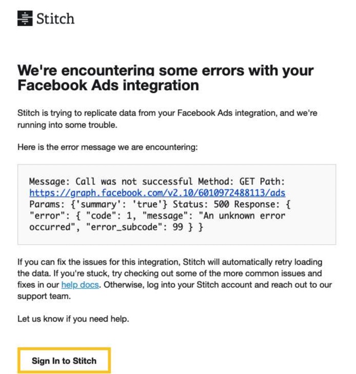 titch Data screen