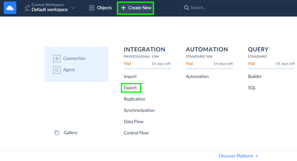 How to create an Export scenario in Skyvia