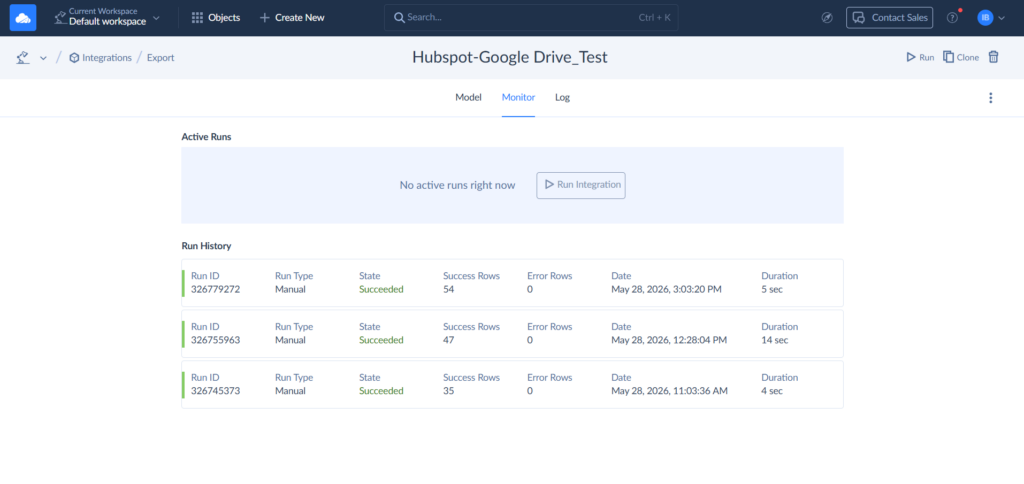Skyvia data integration monitoring