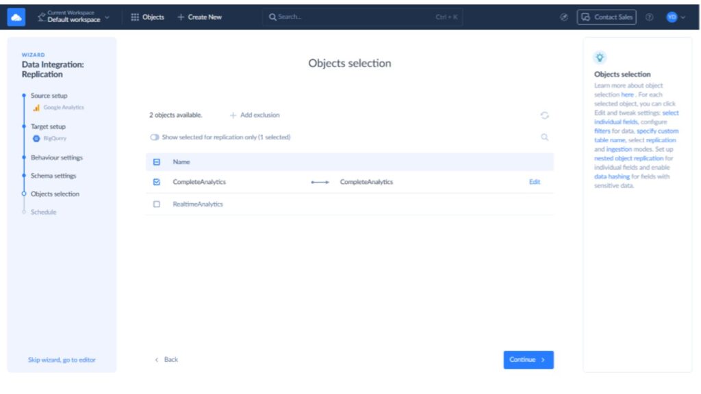 Object selection