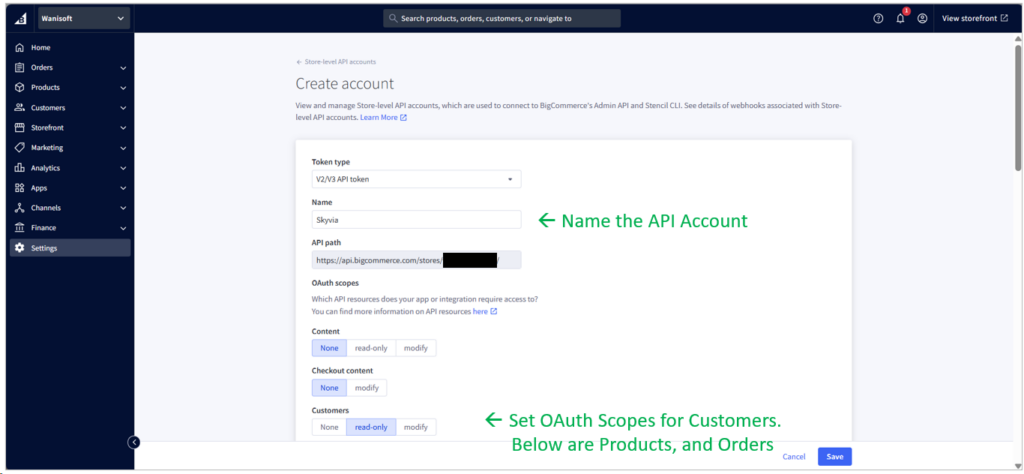 BigCommerce Create Account