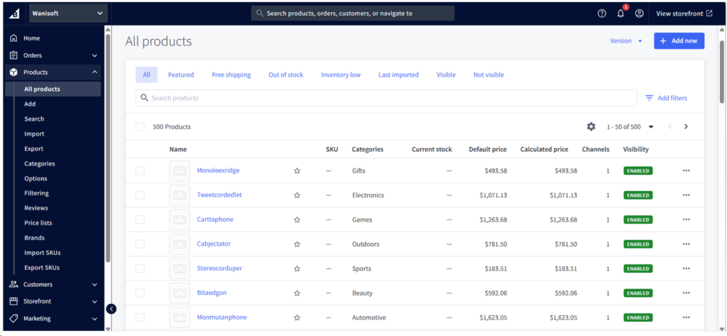 BigCommerce All Products