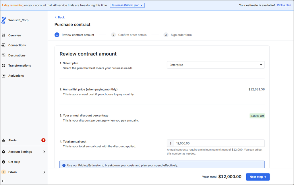 Fivetran purchase contract
