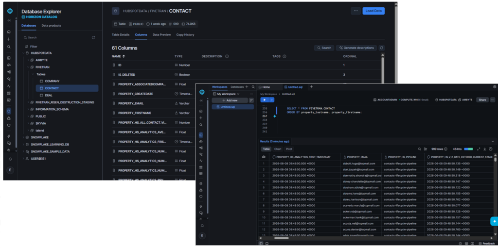 Fivetran Database Explorer