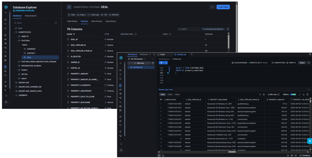 Fivetran Database Explorer