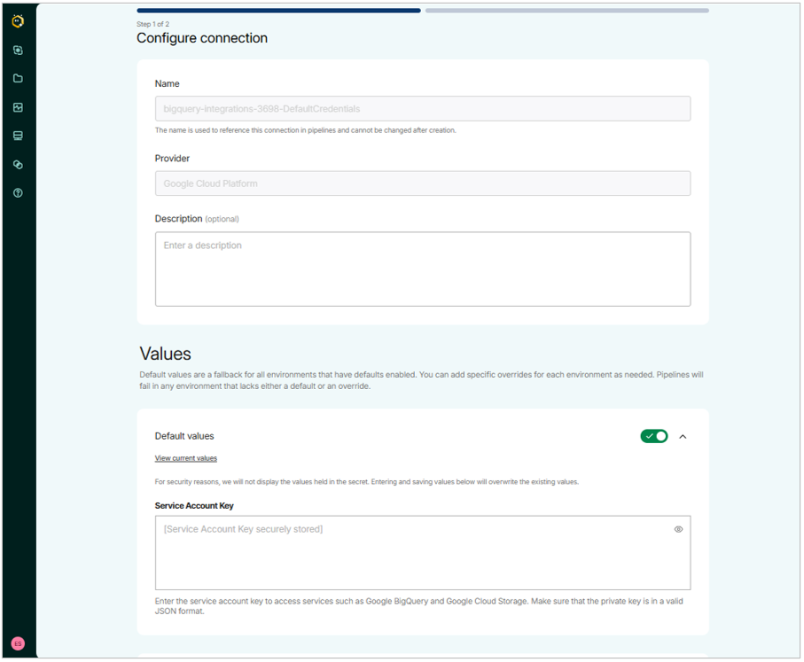 Matillion connector BigQuery configurator