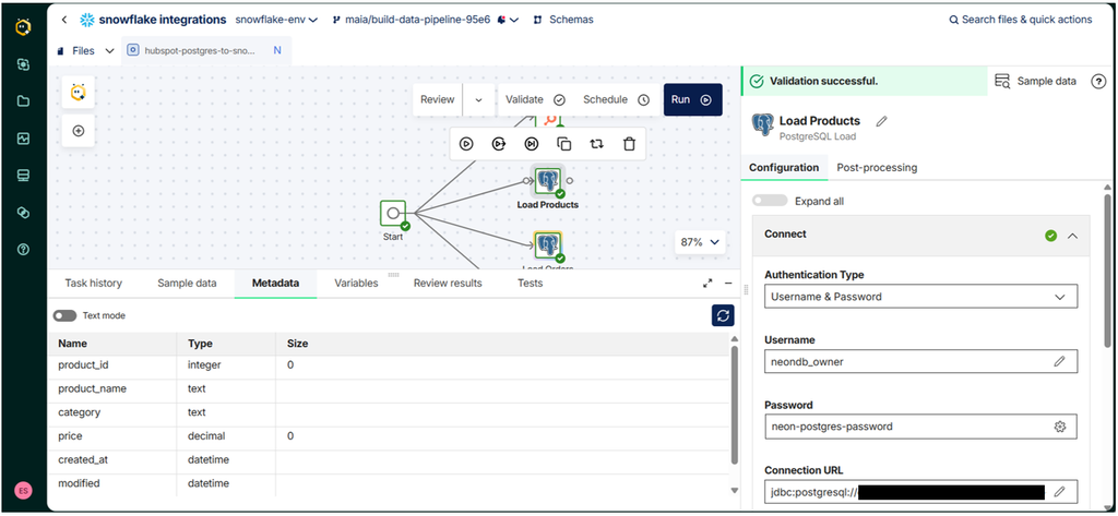 Matillion pipeline setup: JDBC to connect to PostgreSQL