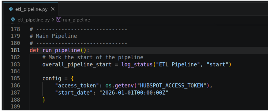 configuration to HubSpot