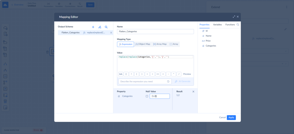 Skyvia Mapping Editor