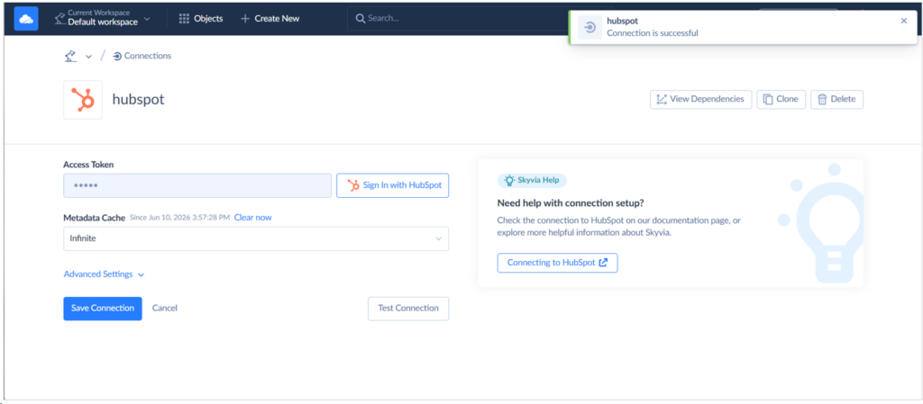 HubSpot connector by Skyvia