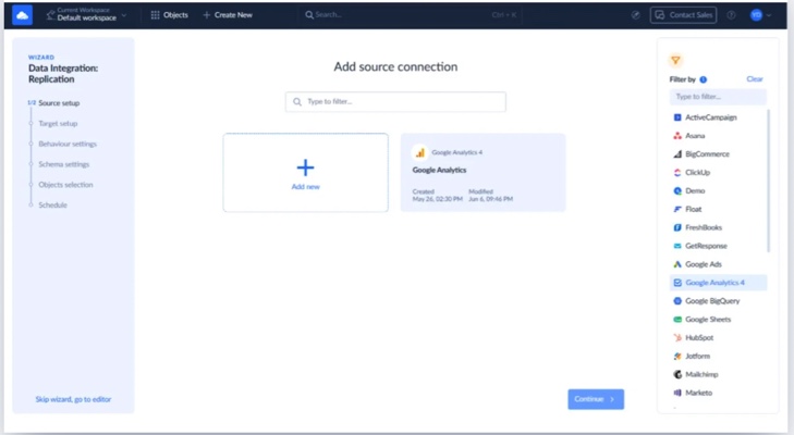 Sku=yvia GA to BigQuery