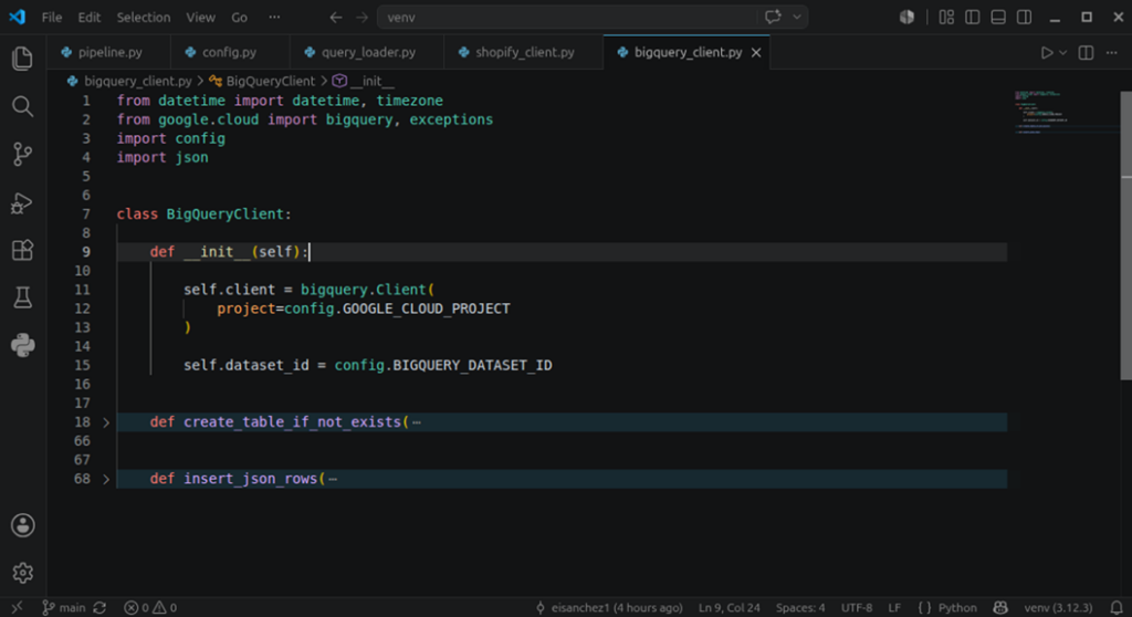 BigQuery Client Class