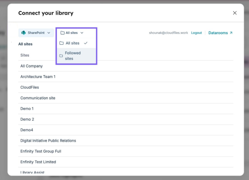 How to connect SharePoint to HubSpot through CloudFiles