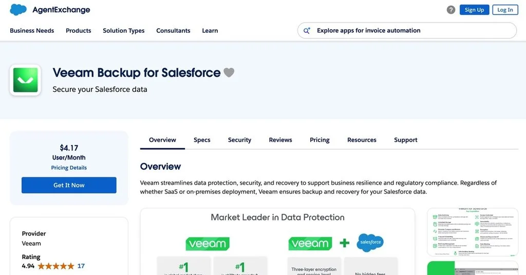 Veeam Backup for Salesforce
