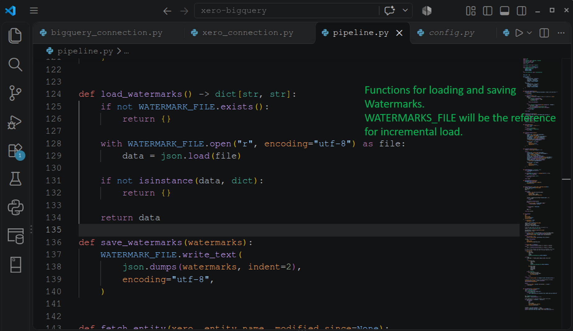 Functions for storing and loading watermarks for incremental syncs.