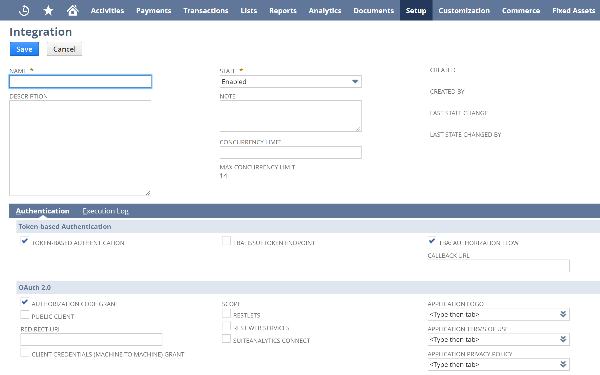How to Create a New Integration in NetSuite
