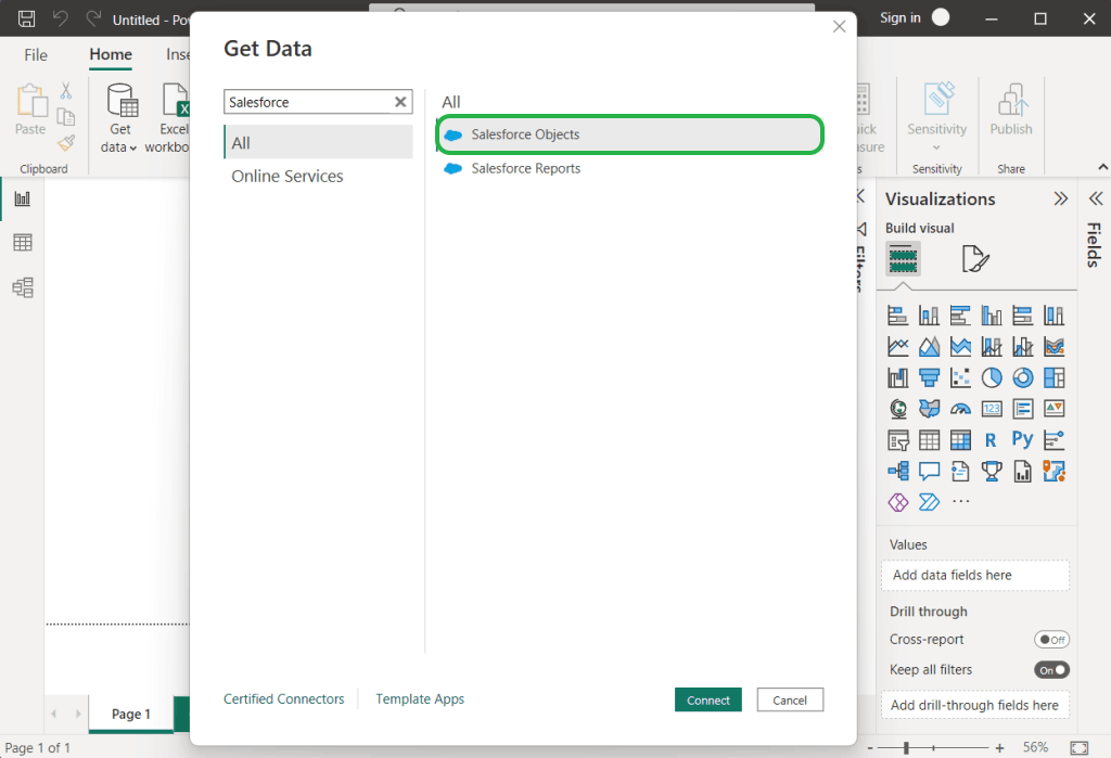 Power BI Salesforce Objects Connector