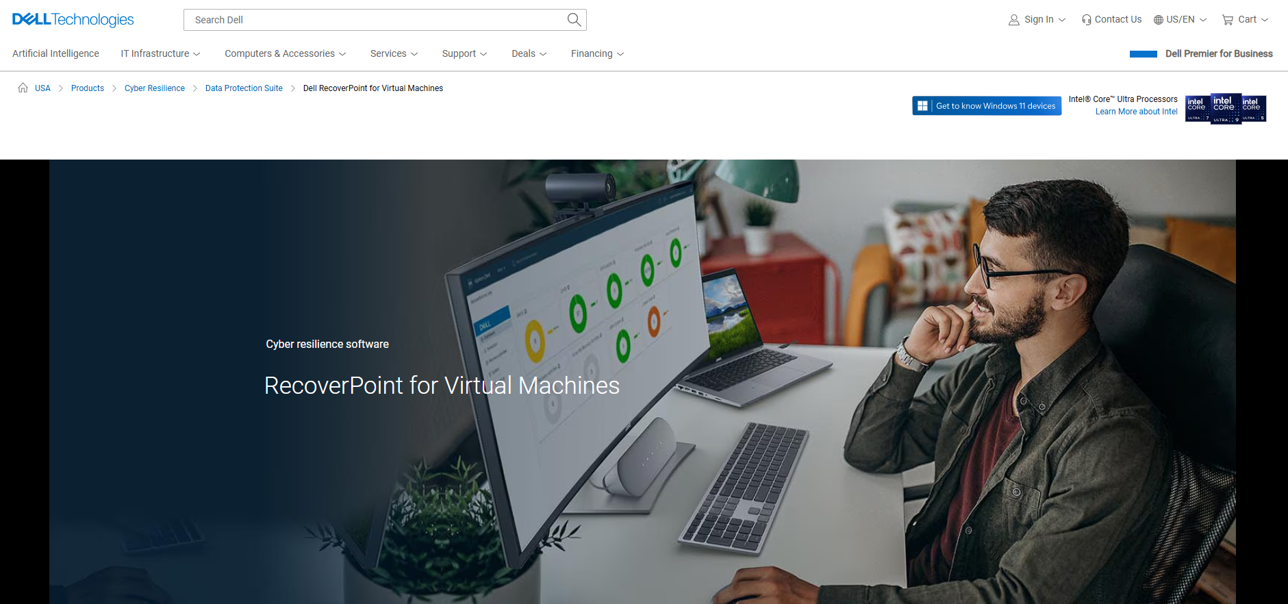 Dell recovery main page
