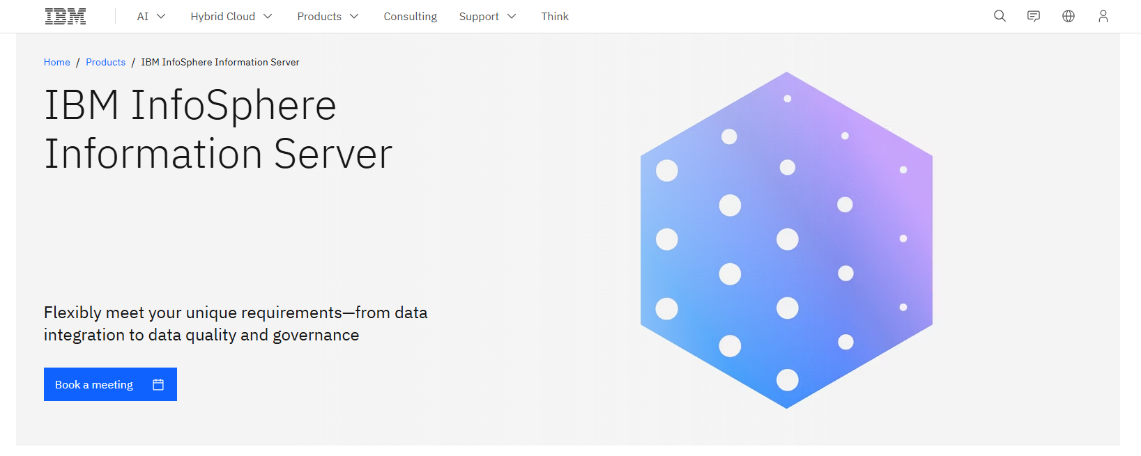 IBM Infosphere main page