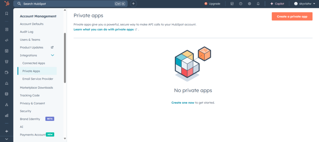 HubSpot Private Apps
