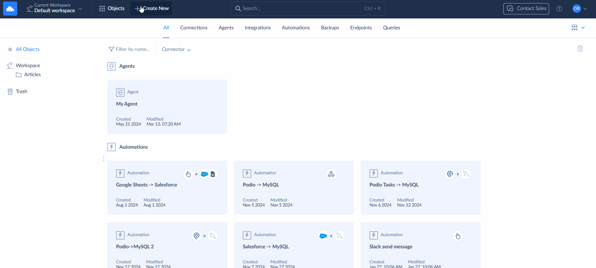Salesforce connection