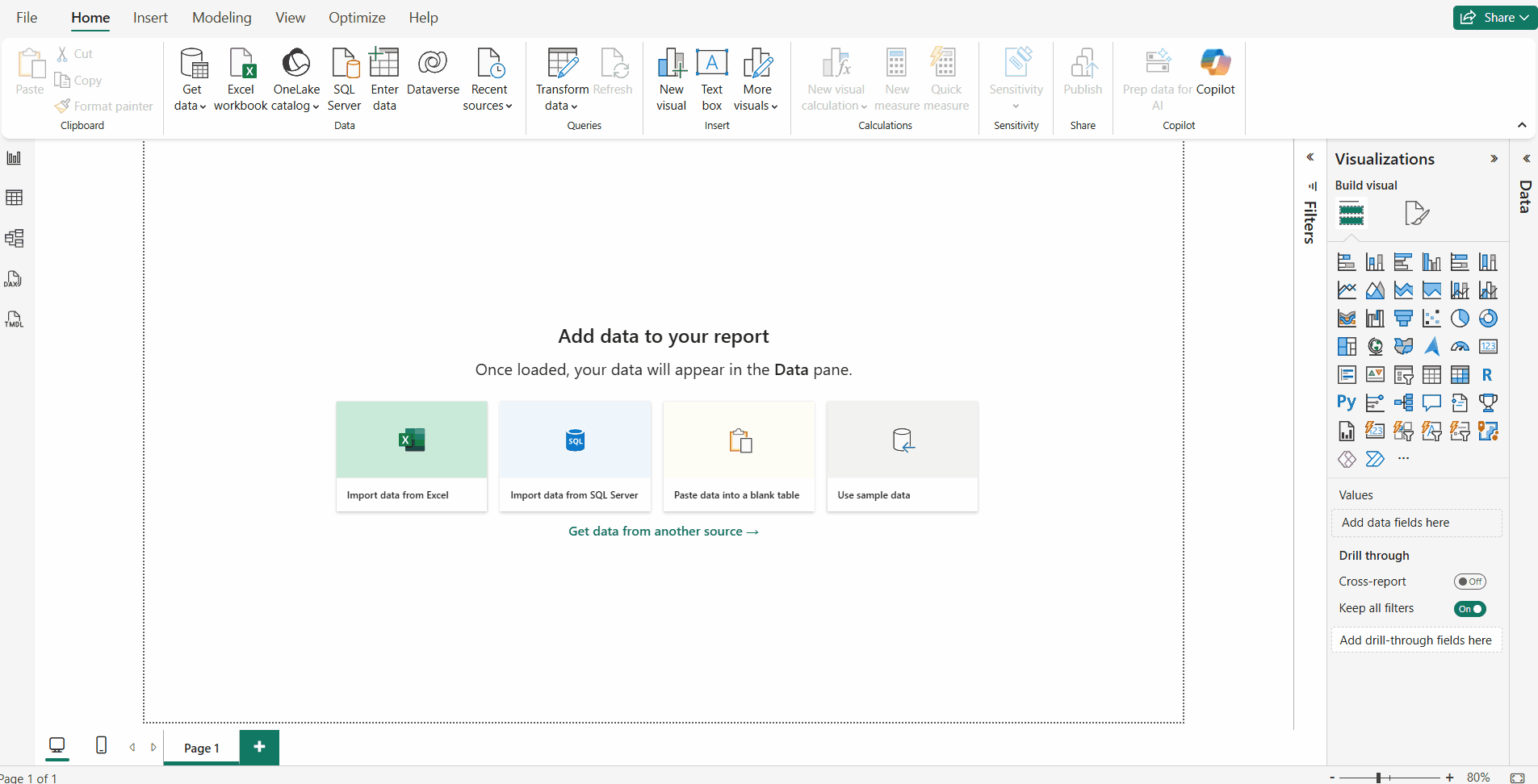 Power BI get data from database