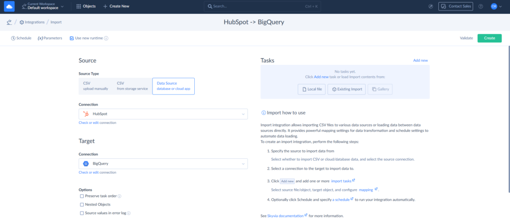 HubSpot BigQuery Import